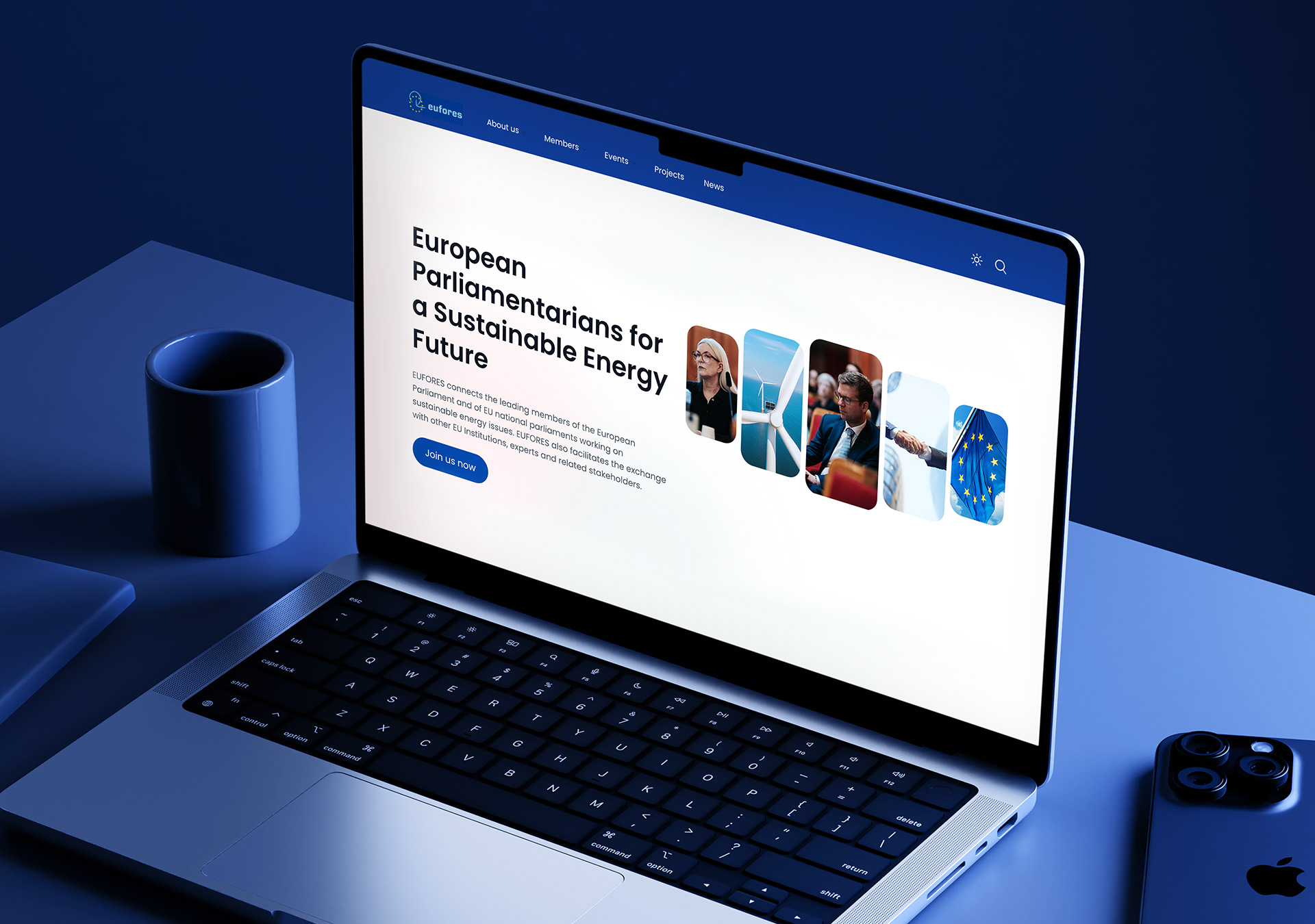 Eufores website design by RGW IT