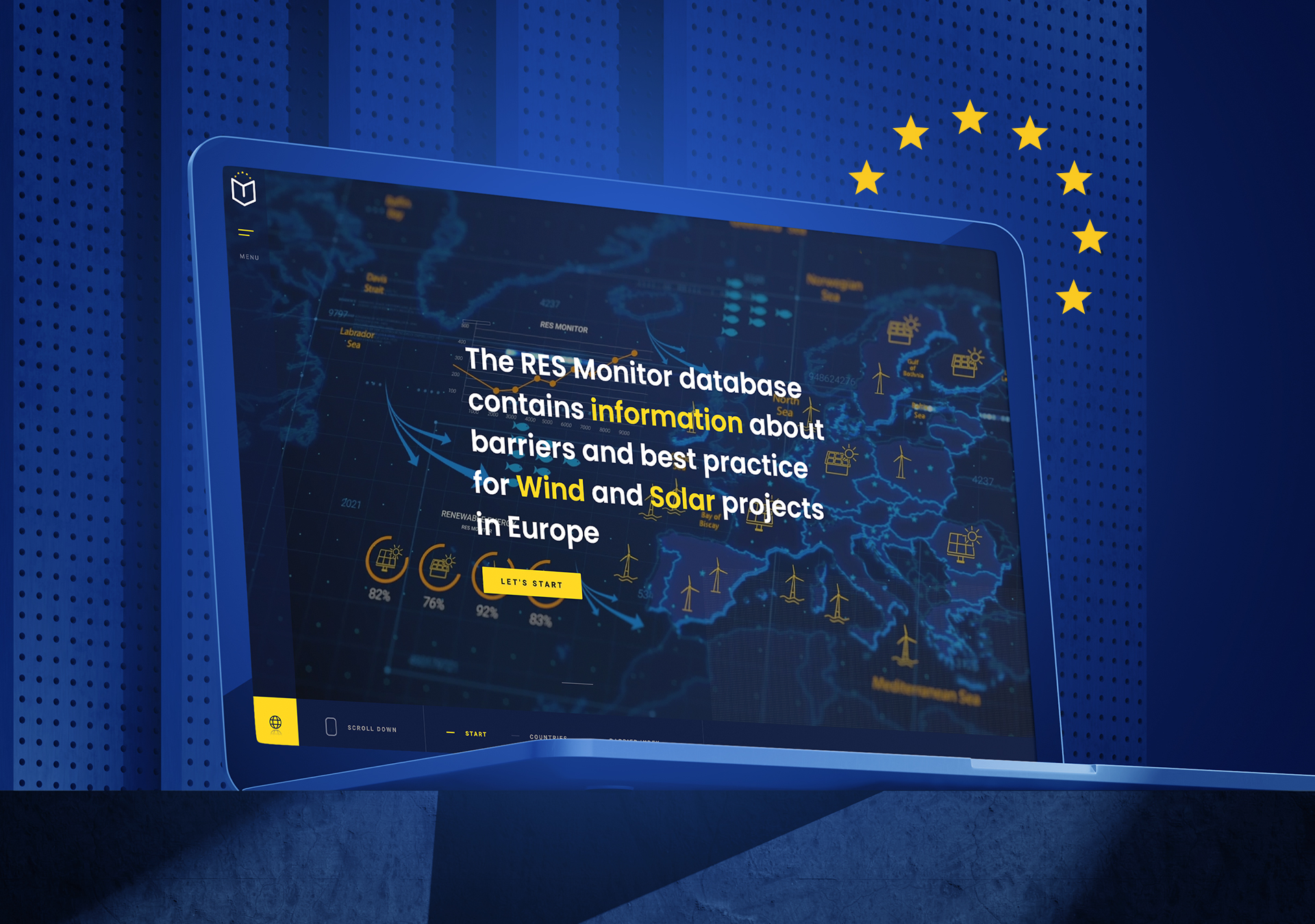Website design for european project Res monitor by RGW